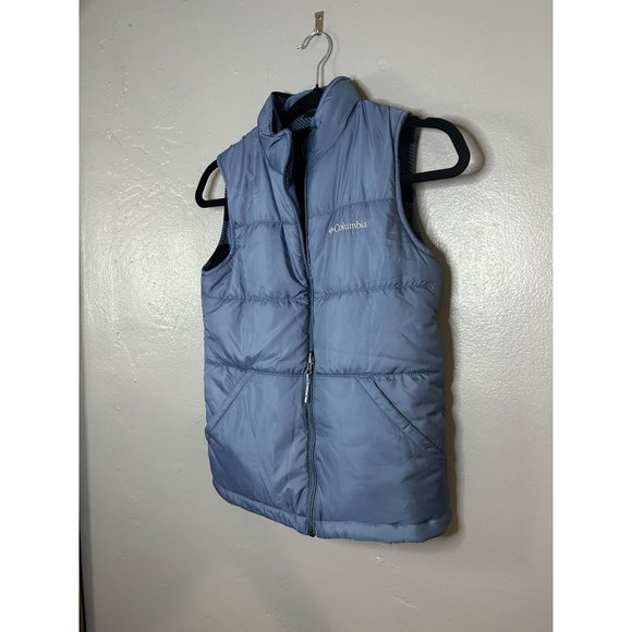 Columbia Sky Blue Reversible Puffer Vest XS-S - Picture 2 of 7